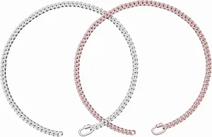 Locked Permanent Couples Bracelets, Matching Bracelet Set for Love Couples with Locking Clasp | Relationship Date Night Gift for Girlfriend and Boyfriend Kit