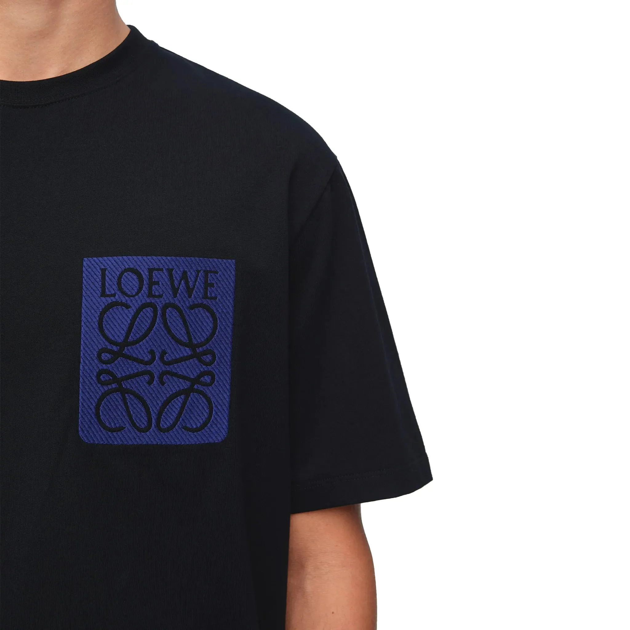 Loewe Anagram Fake Pocket Black Blue T Shirt