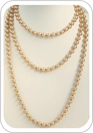 Long Pearl Necklaces for Women Faux Pearl Dangle Necklace Chunky Bead Layered Pearl Necklace Wedding Bridal 60" Pearl Necklace 1920s Gatsby Costume Jewelry