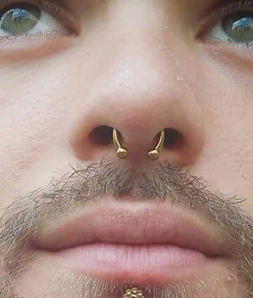 Longita Fake Piercings - Nose Ring, Eyebrow, Lip Ring, Labret Studs & More - Adhesive Face Jewelry