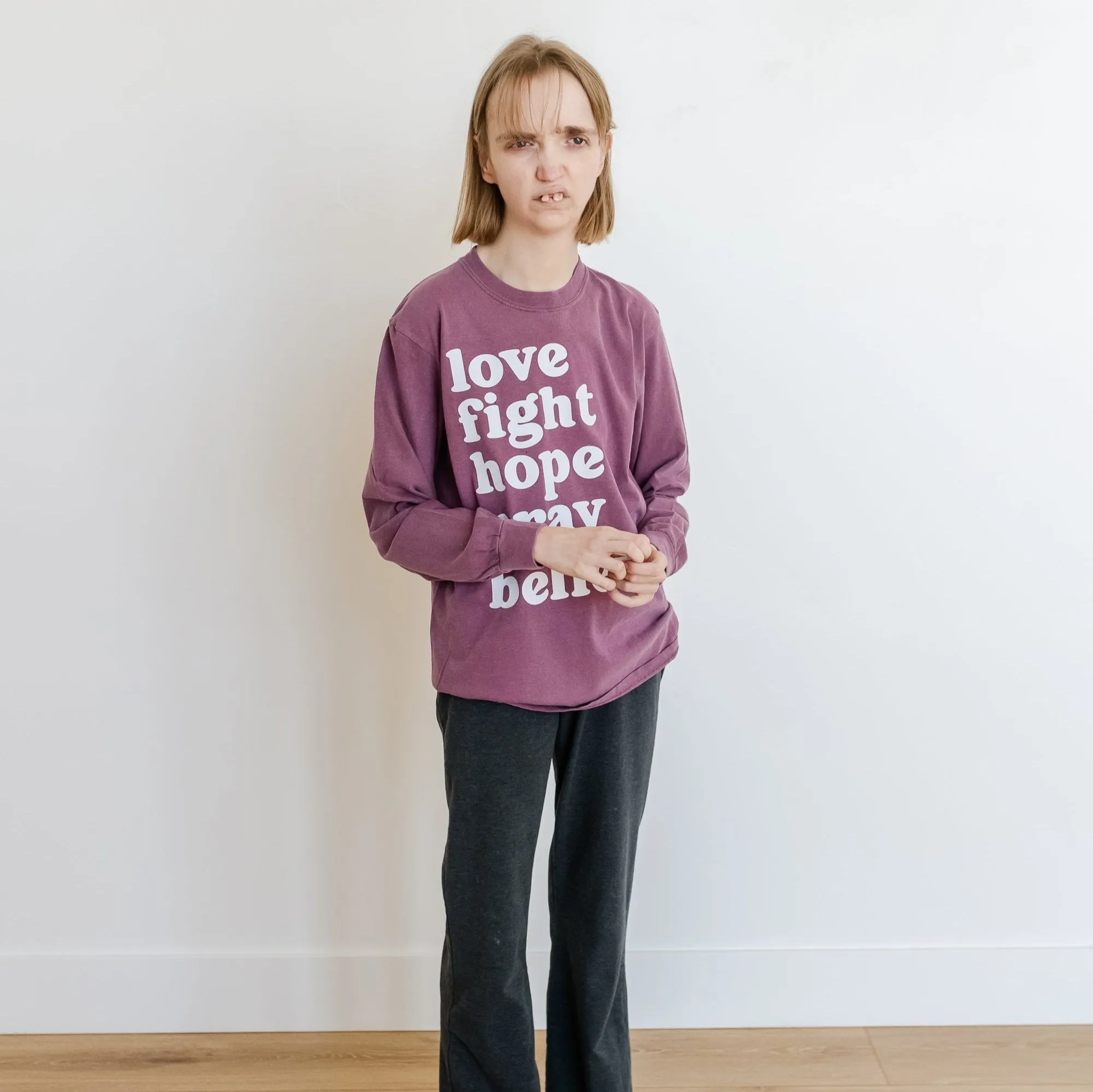 Love Fight Hope Pray Believe - LONG SLEEVE COMFORT COLORS TEE