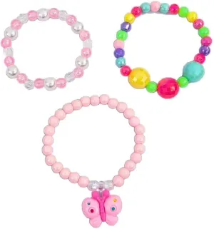 Lovely Rainbow Bracelets Beaded Bracelets Set for Beads Stretch Bracelet Y2k Bff Friendship Party Favors Pretend Play Birthday Holiday Gift