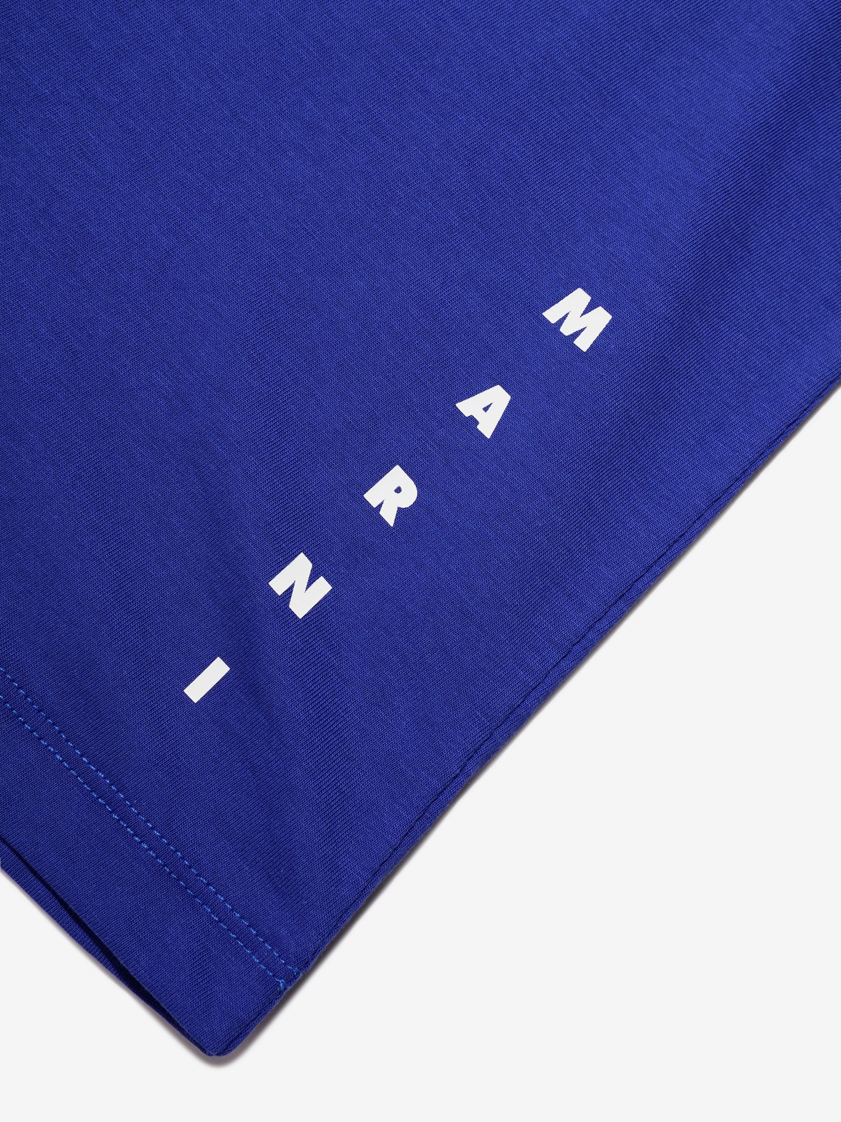 MARNI Girls Daisy Flower T-Shirt in Blue