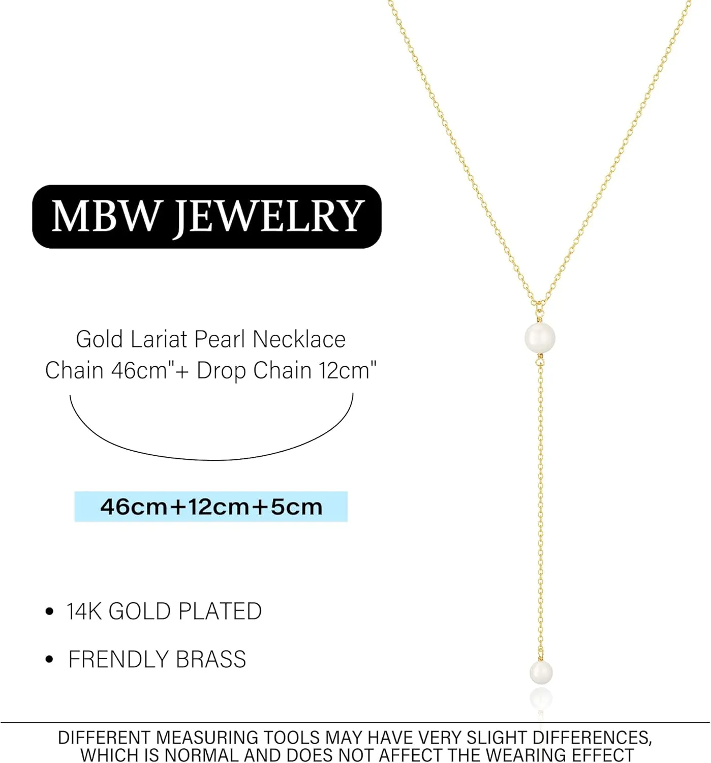 MBW Lariat Necklace for Women Trendy, 14k Gold Plated Dainty Silver Chain Y Necklaces Long Simple Pearl Cubic Zirconia Lip Layered Beaded Teardrop Diamond CZ Pendant Necklace for Women Fashion Jewelry