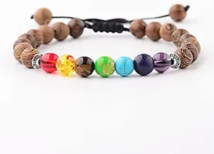 Men Natural Wood Beads Cross Bracelets Onyx Meditation Prayer Bead Bracelet Women Wooden Yoga Jewelry 6O4C5 (ABK040-6)