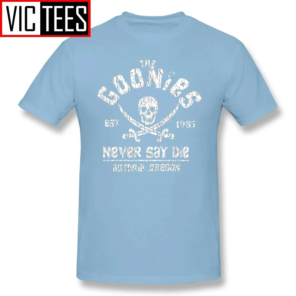 Mens Goonies T Shirts Graphic Tee Shirt Fun 100% Percent Cotton Goonies T-Shirt Beach Male Big Tshirt