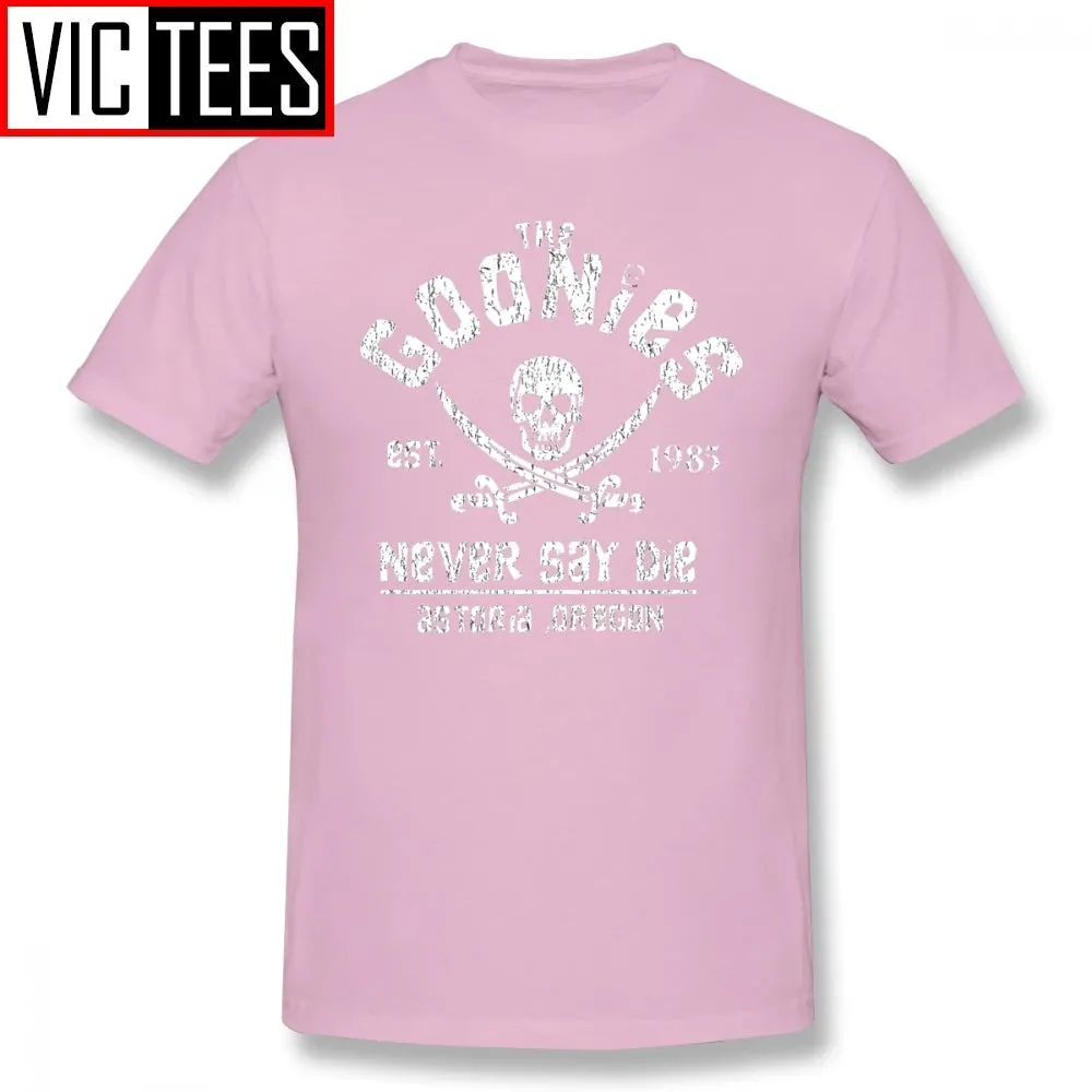 Mens Goonies T Shirts Graphic Tee Shirt Fun 100% Percent Cotton Goonies T-Shirt Beach Male Big Tshirt