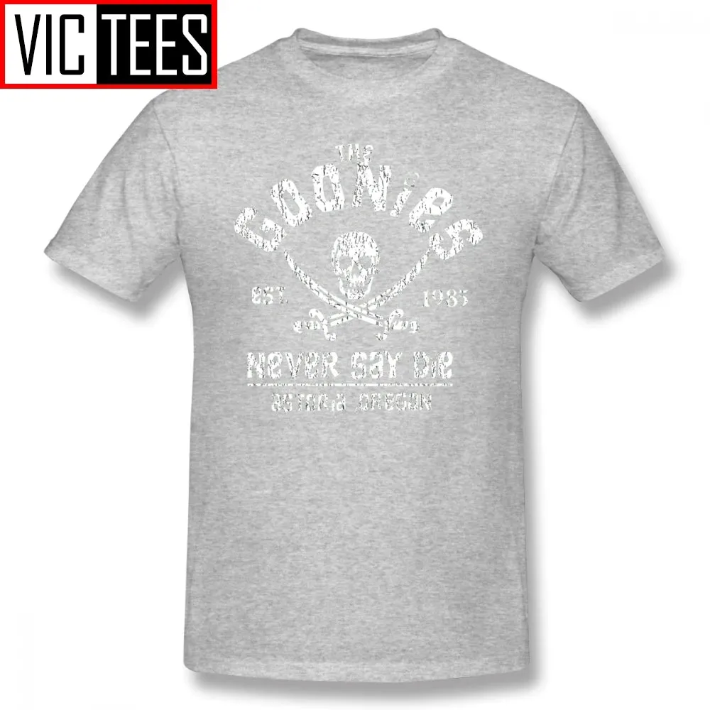 Mens Goonies T Shirts Graphic Tee Shirt Fun 100% Percent Cotton Goonies T-Shirt Beach Male Big Tshirt