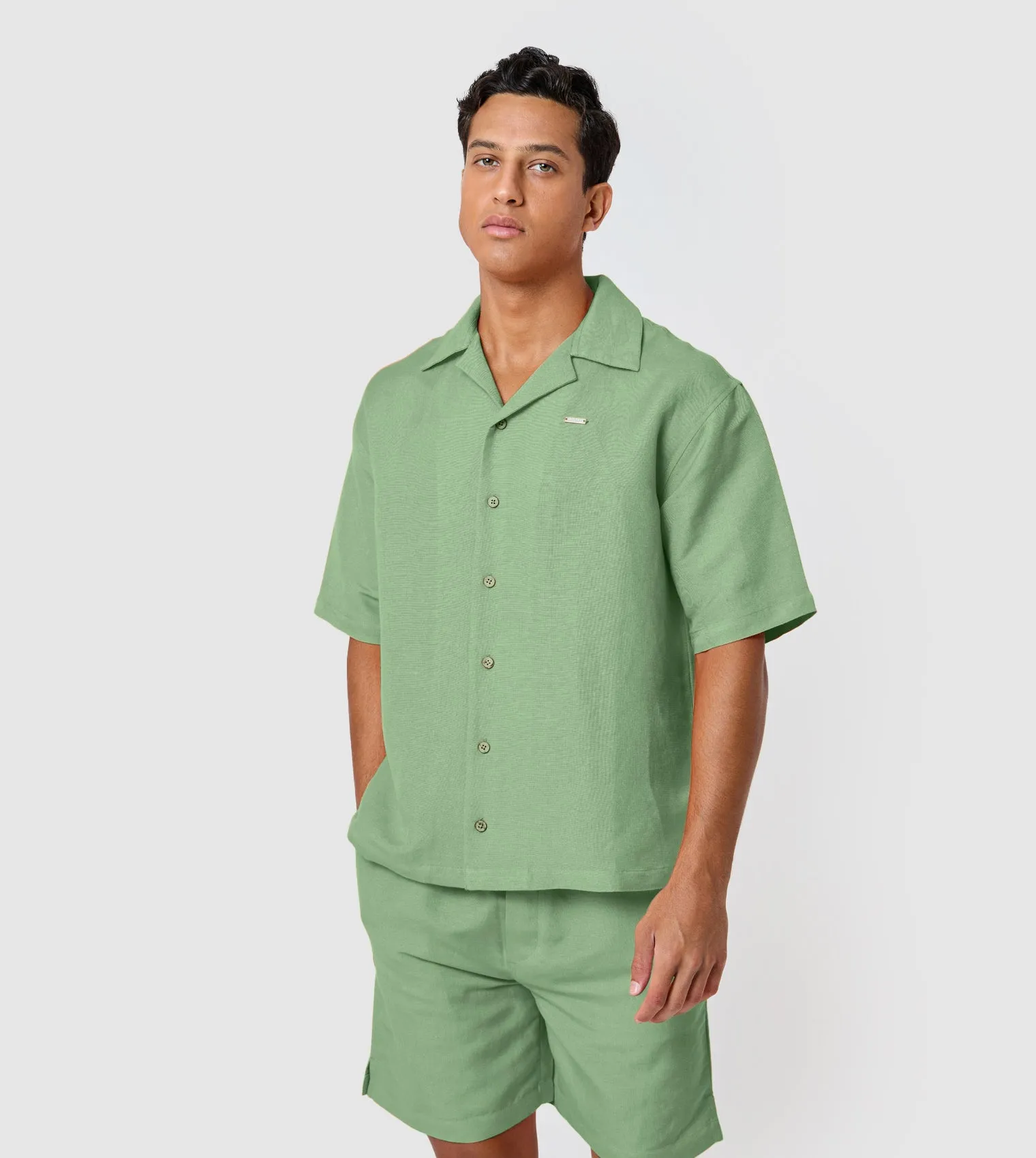 Men's Linen Embroidered Shirt