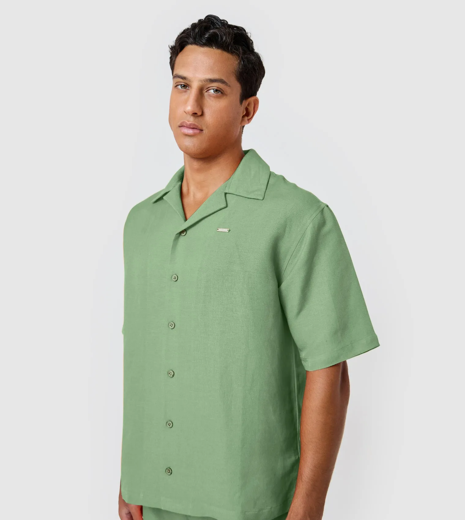 Men's Linen Embroidered Shirt