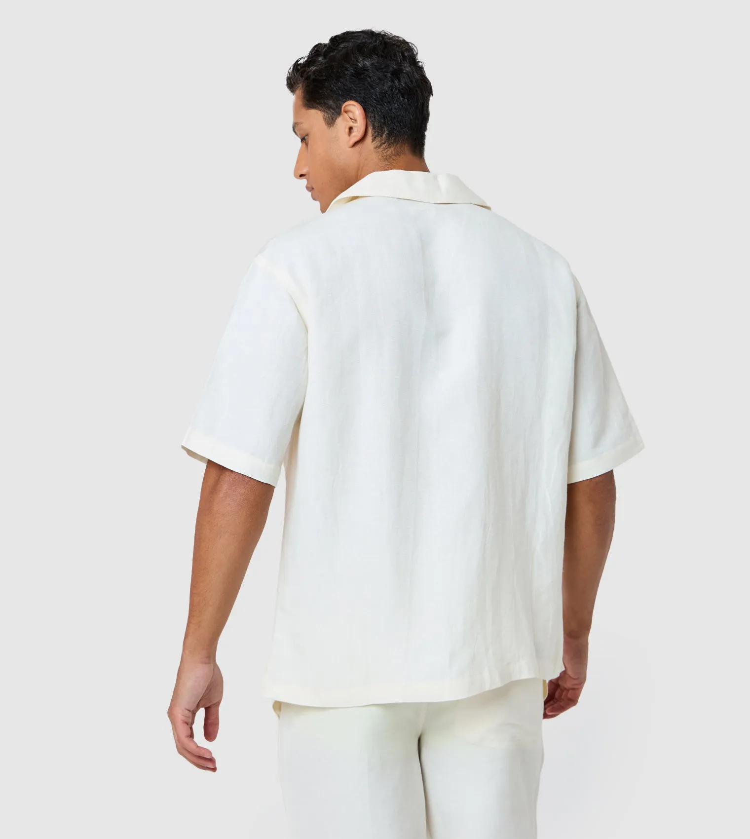 Men's Linen Embroidered Shirt