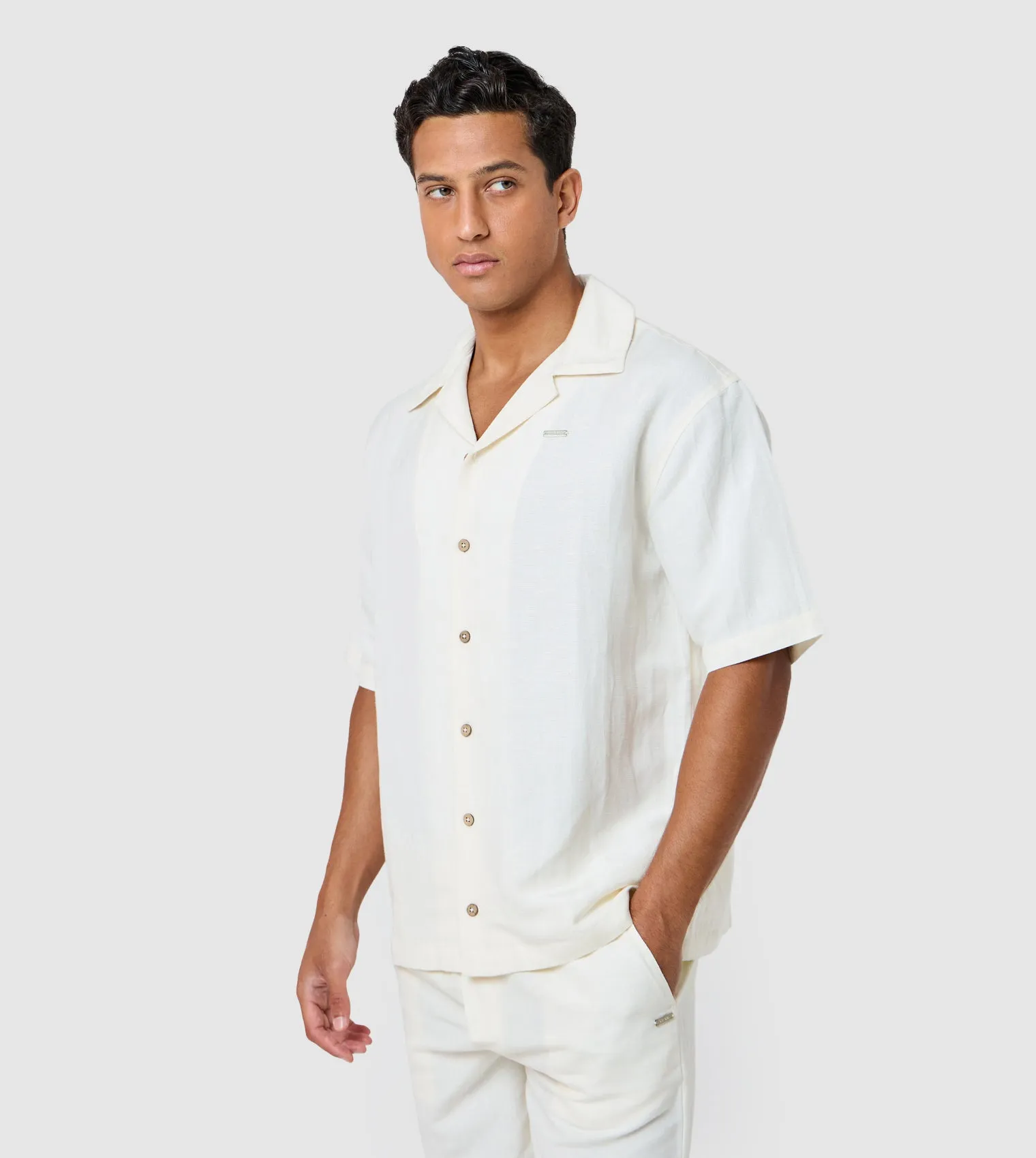 Men's Linen Embroidered Shirt