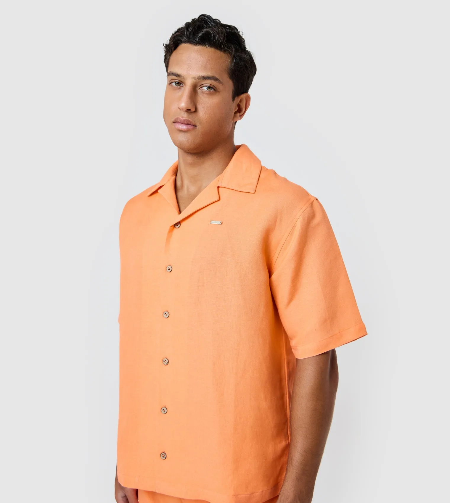 Men's Linen Embroidered Shirt