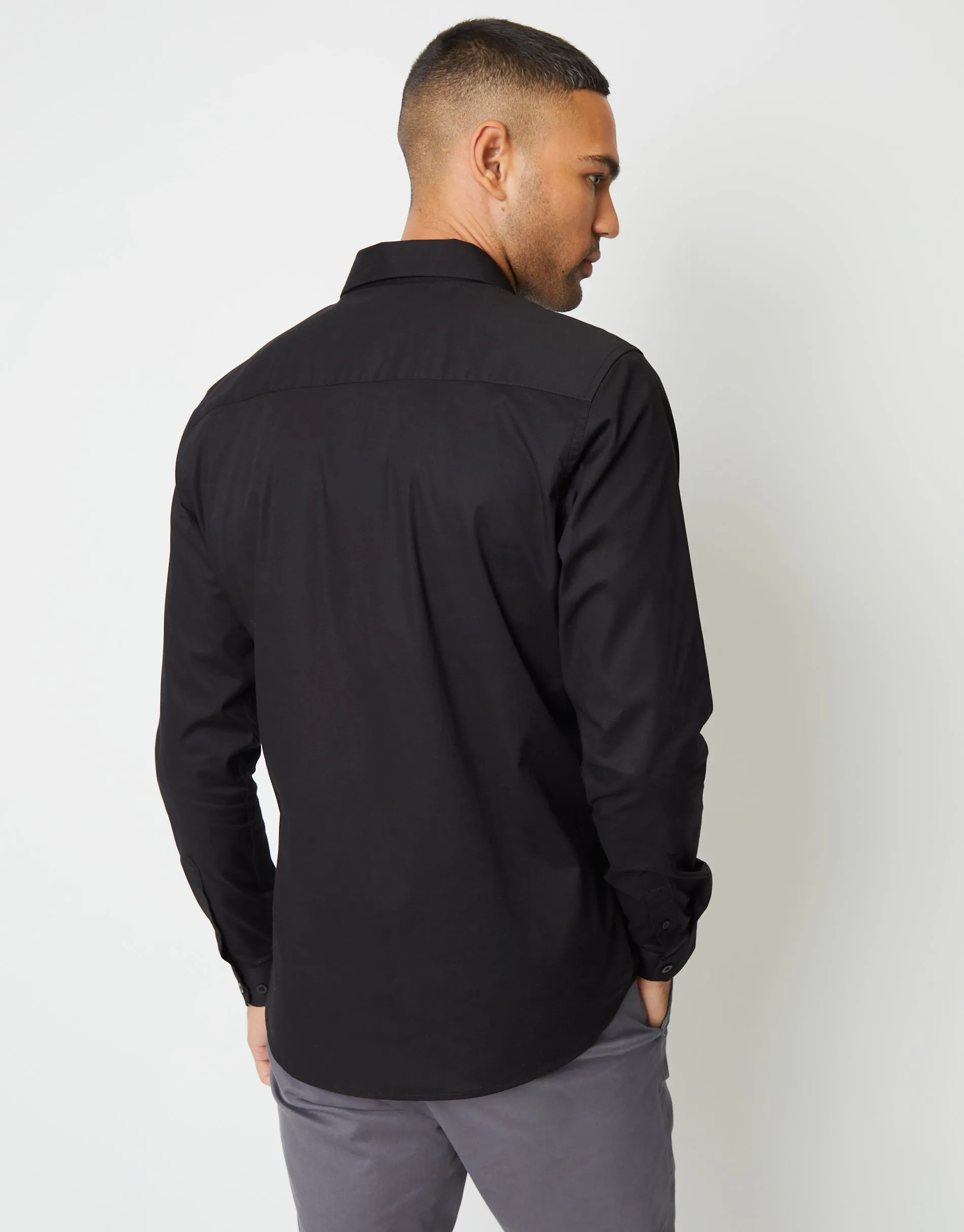 Men's Multi Stretch Cotton Poplin Long Sleeve Shirts (3 Pack)