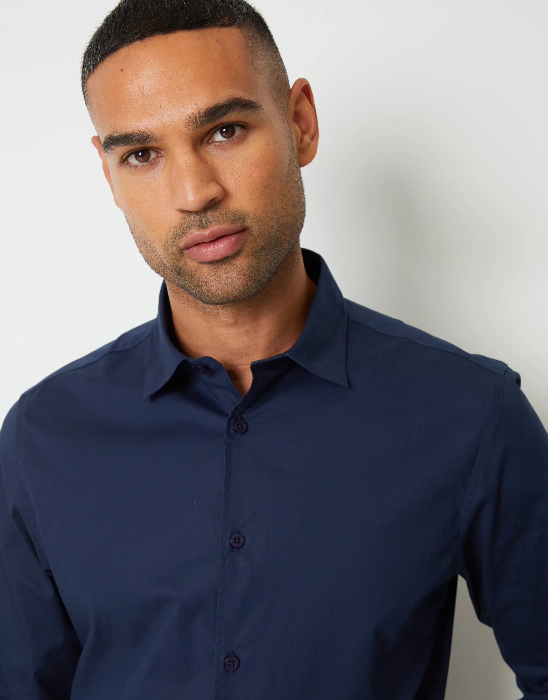 Men's Multi Stretch Cotton Poplin Long Sleeve Shirts (3 Pack)