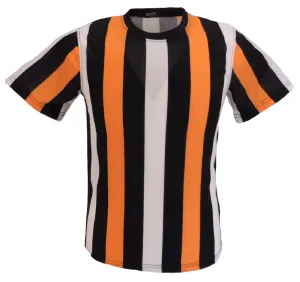 Mens Orange Vertical Striped Mod T Shirts