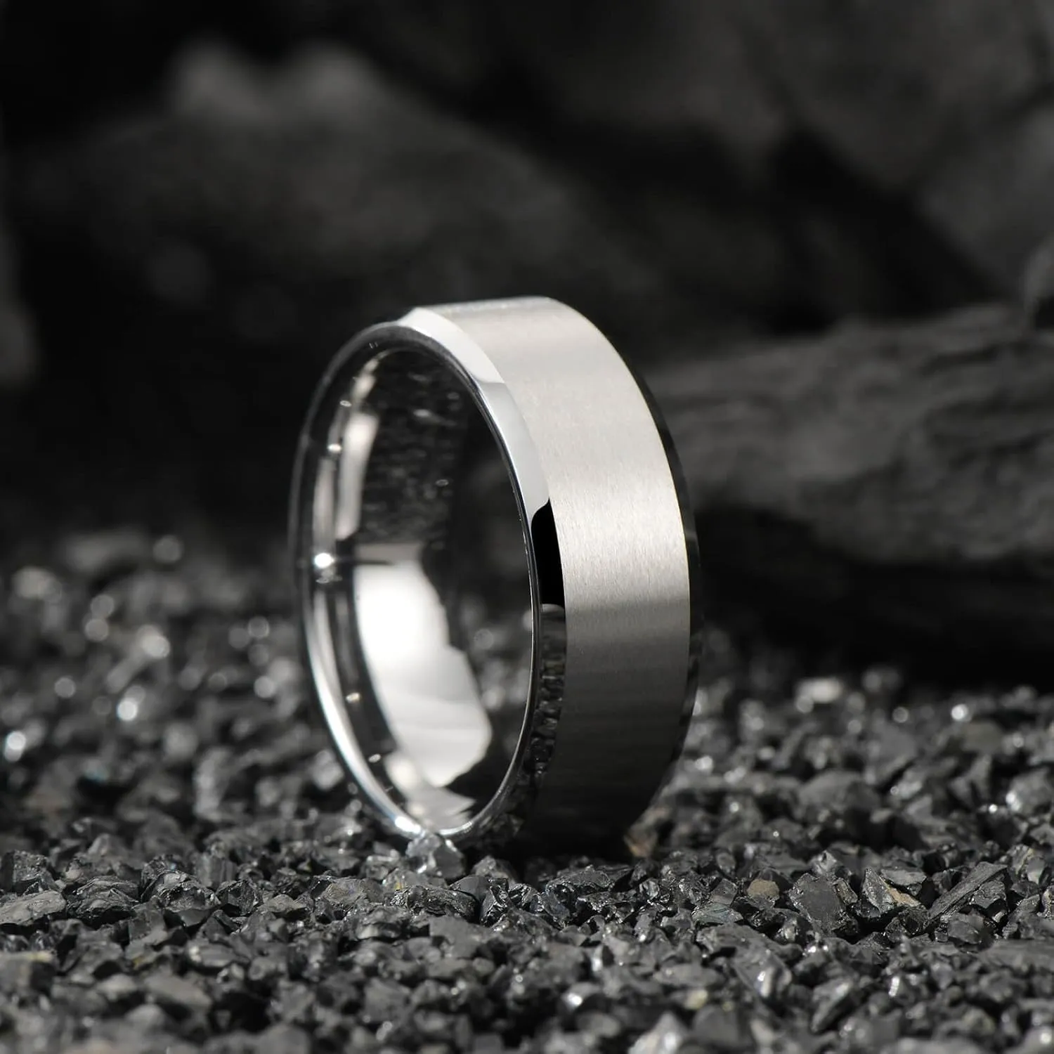 Men's Wedding Rings, Men's Tungsten Rings, 6mm and 8mm, Comfort Matte Men's Wedding Rings, Comfort Fit