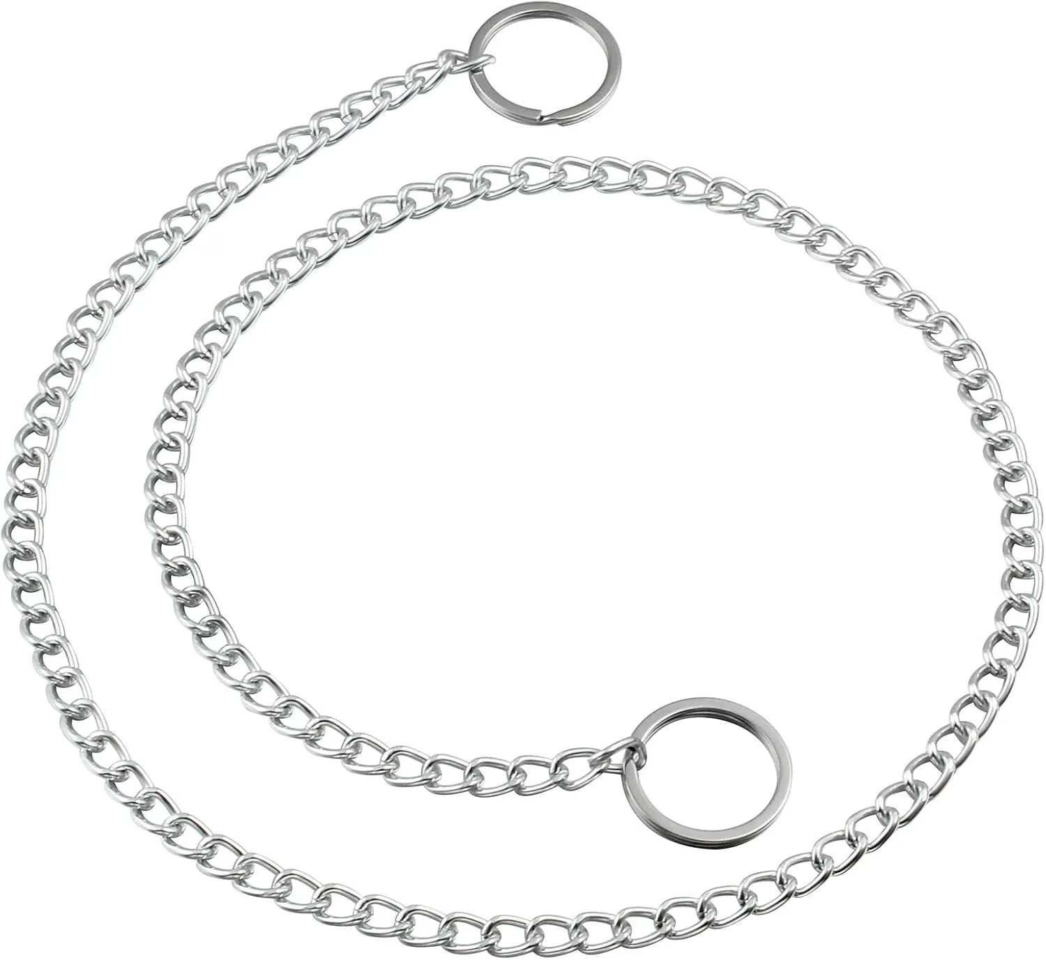 MILAKOO Punk Chain Choker O-Ring Pendant Necklace Long Link Chunky Choker