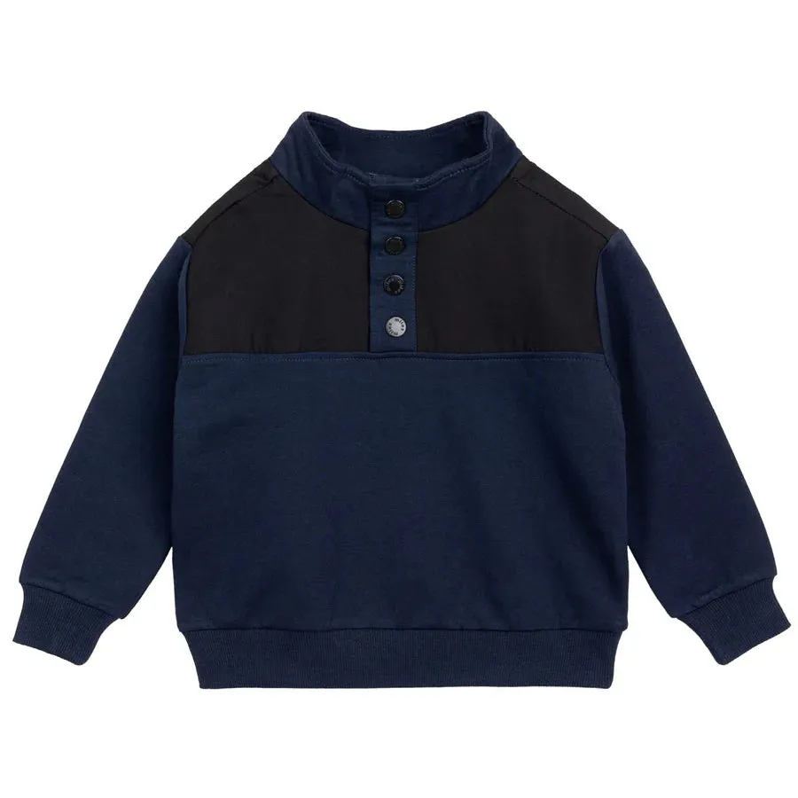 Miles the Label boys two-tone pullover sweatshirt