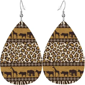 MIOAOSRT Earrings for Women,Leather Earrings Dangle Lightweight Teardrop Earrings Jewelry for Women