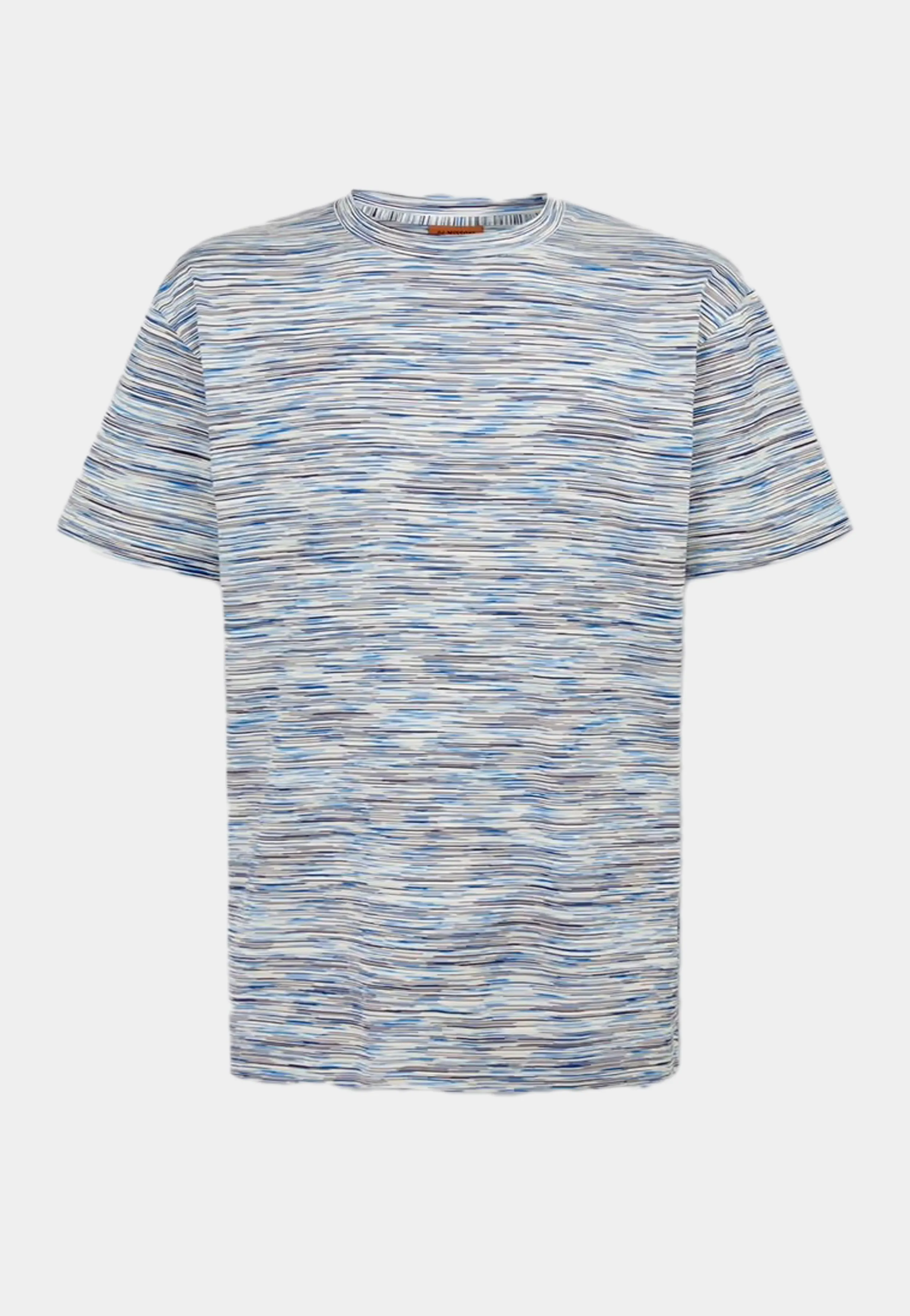Missoni Milano Stripe Short Sleeve T-Shirt Blue White