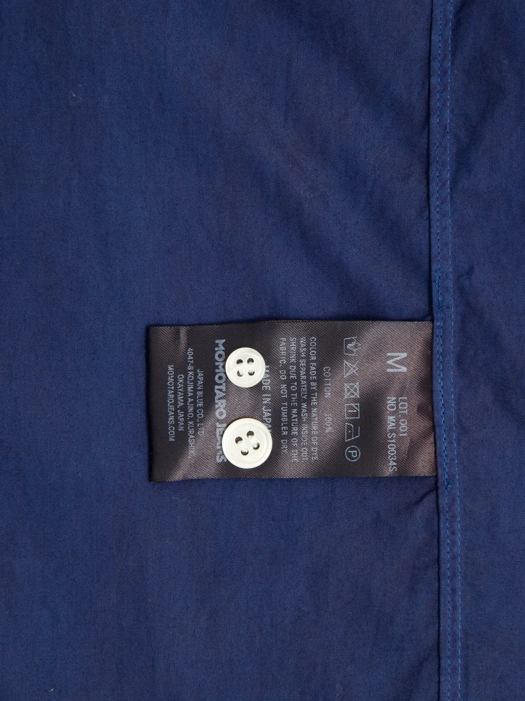 Momotaro Jeans MALS1003 Natural Indigo Broad Long Sleeve Shirt