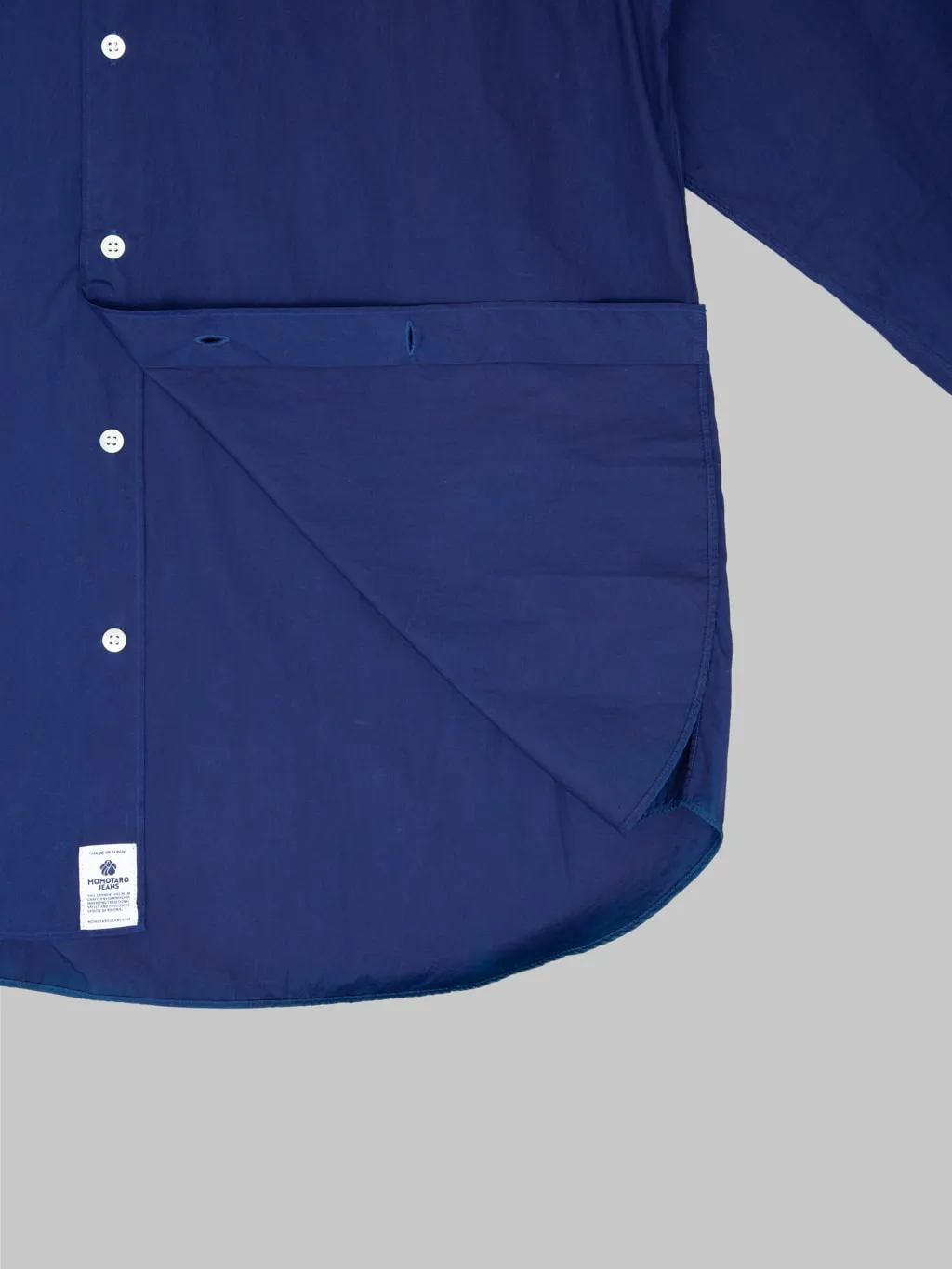Momotaro Jeans MALS1003 Natural Indigo Broad Long Sleeve Shirt