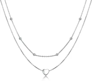 MONGAS Tree of Life/Lotus/Daisy/Layered Necklace Sterling Silver Stacked Layered Choker Necklace Jewelry Gifts for Women