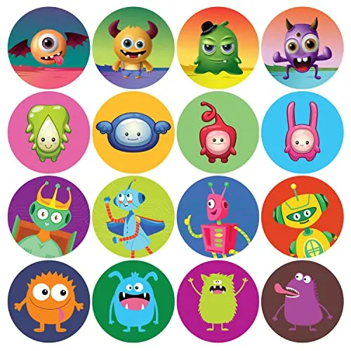 Monster Robot & Cute Alien Stickers