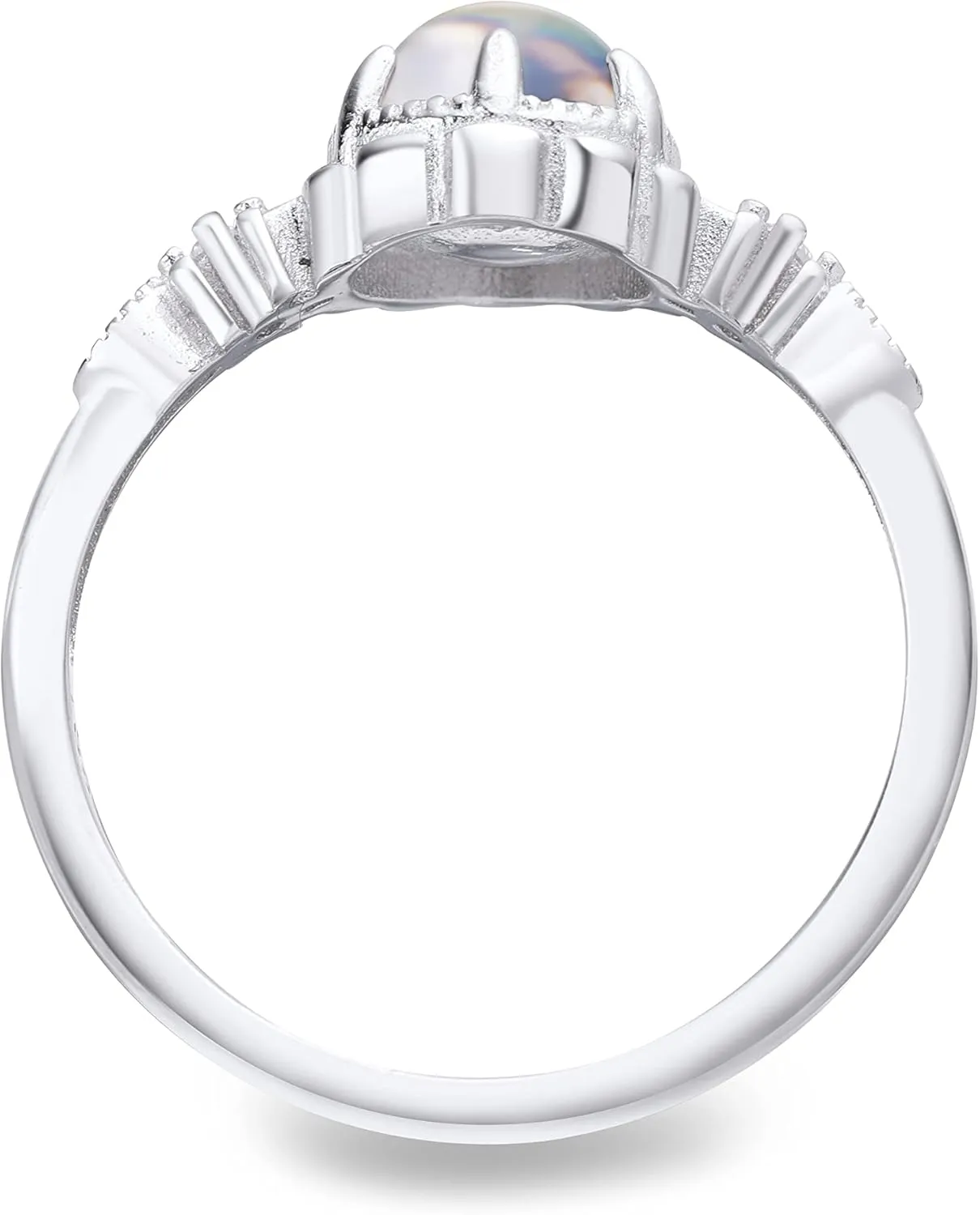 Mood Rings for Women, S925 Silver Temperature Color Changing Engagement rings Wedding rings for Women