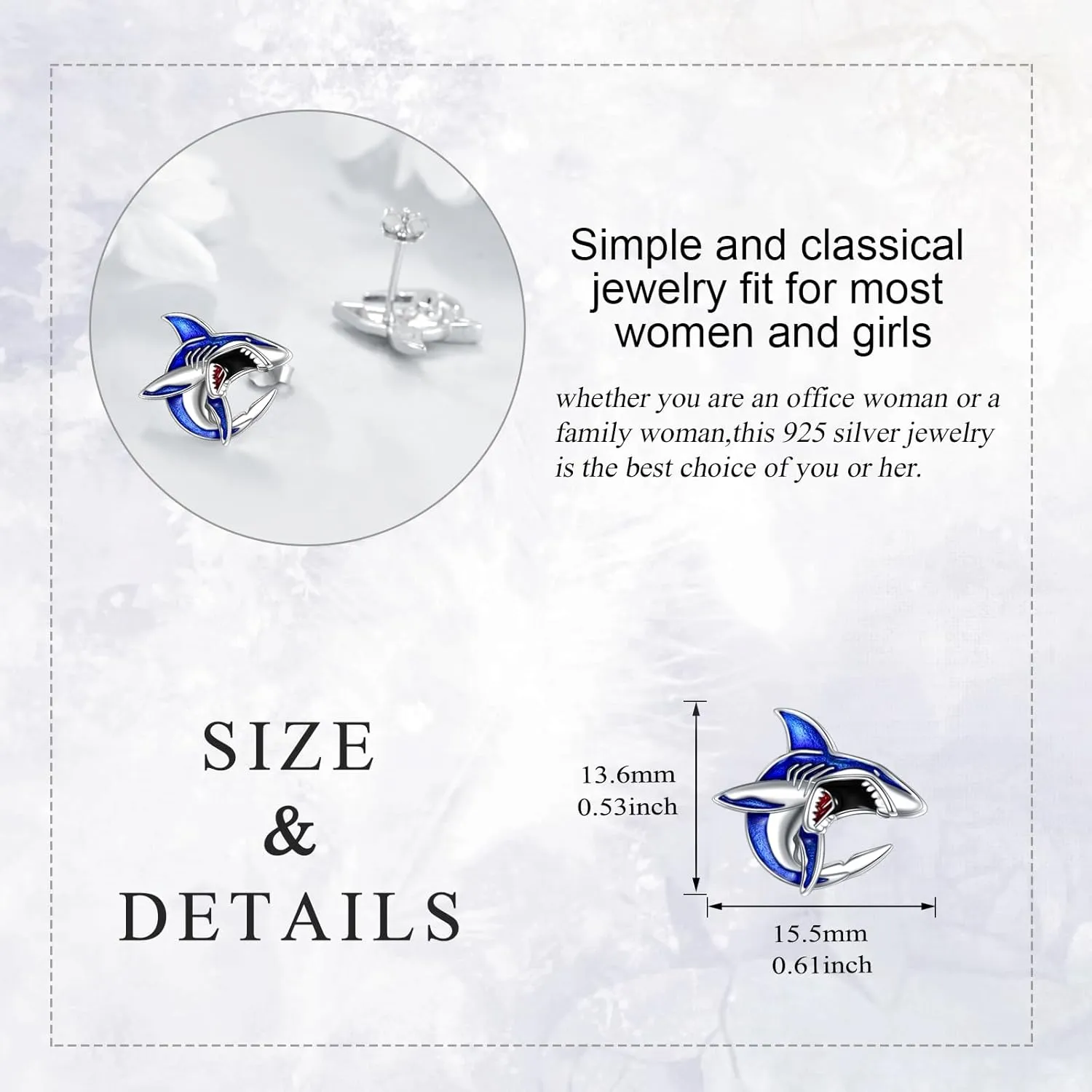 Moonstone Animal Earrings Sterling Silver Cute Animal Post Stud Earrings Jewelry Gifts for Women