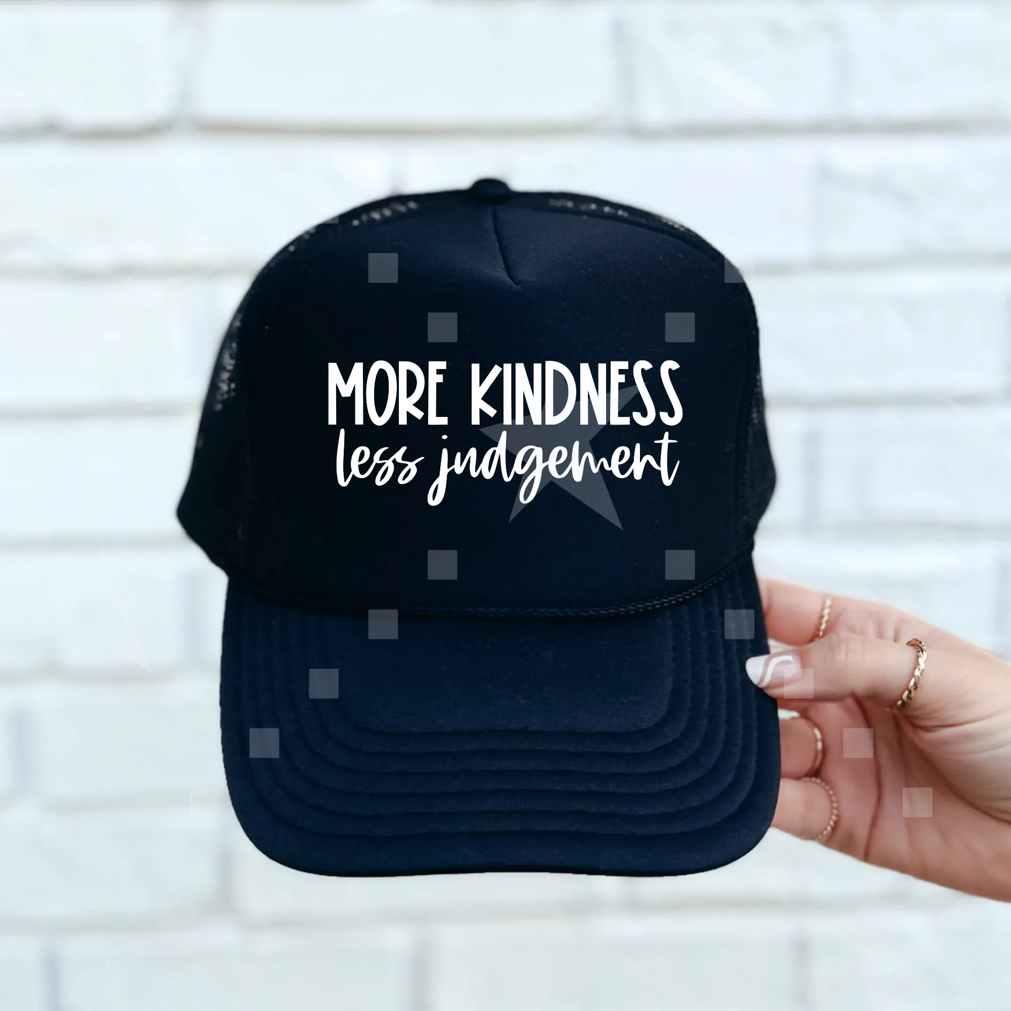 More Kindness Less judgement Foam Trucker Hat