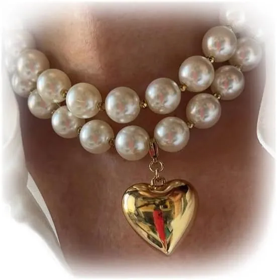 Multi-Layered Metal Big Ball Collar Necklace Gothic Beads Choker Necklace Statement Collar Necklace Hip Hop Clavicle Chain Neck Beads Body Chain Necklace Jewelry for Women