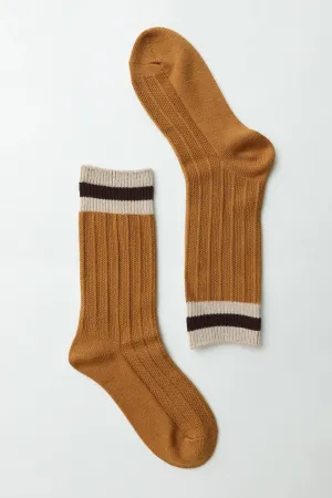 Mustard Color Block Socks