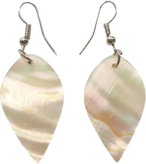 Natural Mother of Pearl Shell Earrings, Hand Carved Mother of Pearl Earrings for Women, Handmade Dangle Drop Seashell Earrings Fashion Jewelry GA017