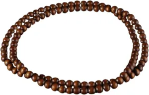 Natural Wood Bead Necklace 8MM Wooden Beaded Chunky Strand Necklaces Handmade Africa Wooden Chain for Women Men Jewelry