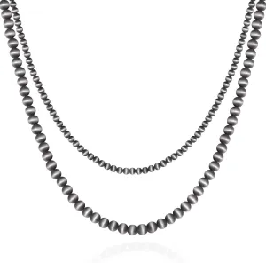 Navajo Pearl Necklace Western Pearl Layered Necklaces Western Jewelry for Women Black Beaded Choker Necklace Trendy Boho Country Concert Outfits Accessories