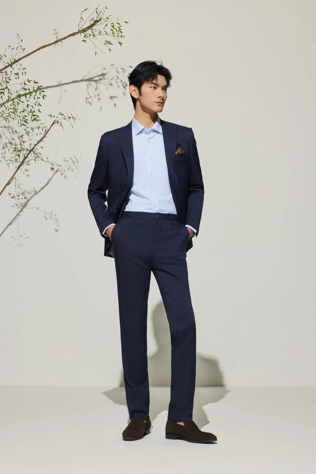 Non-Iron Dry Smart Fit Stripe Shirt