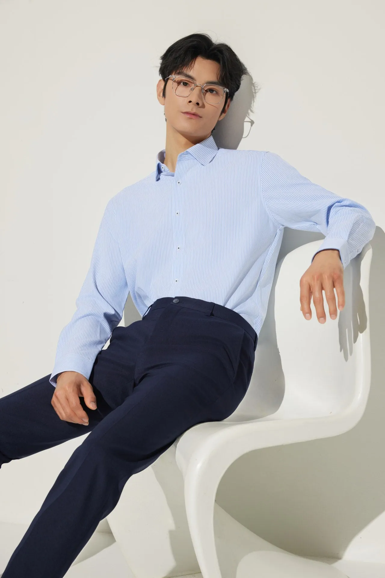 Non-Iron Dry Smart Fit Stripe Shirt