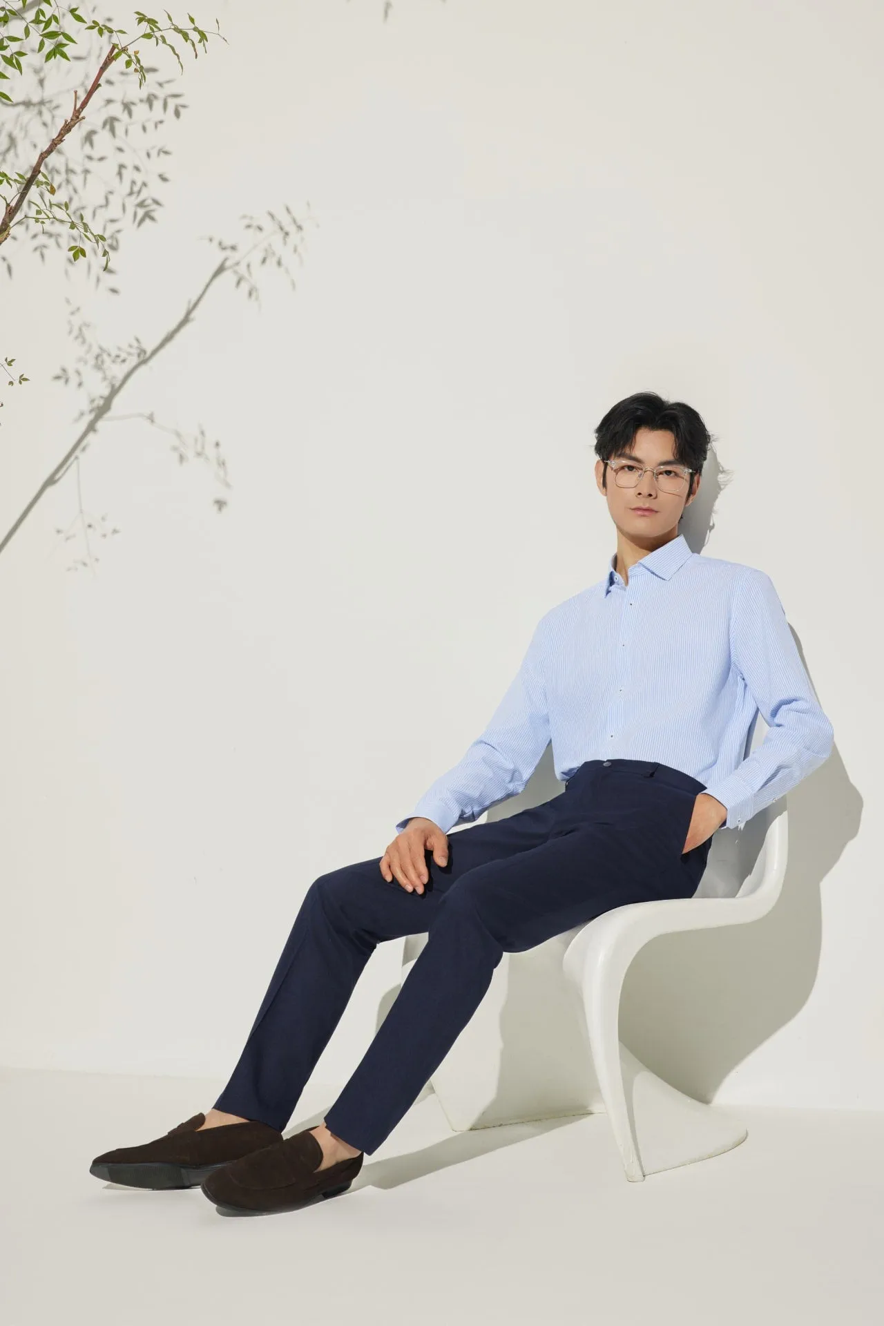 Non-Iron Dry Smart Fit Stripe Shirt