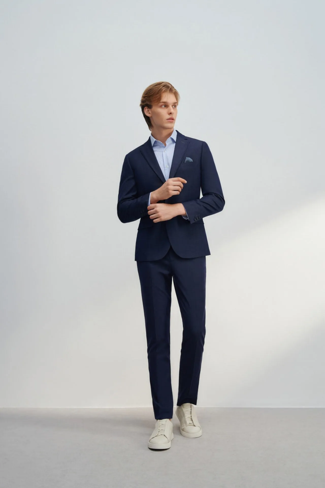 Non-Iron Silky Touch Stretch Smart Fit Stripe Shirt