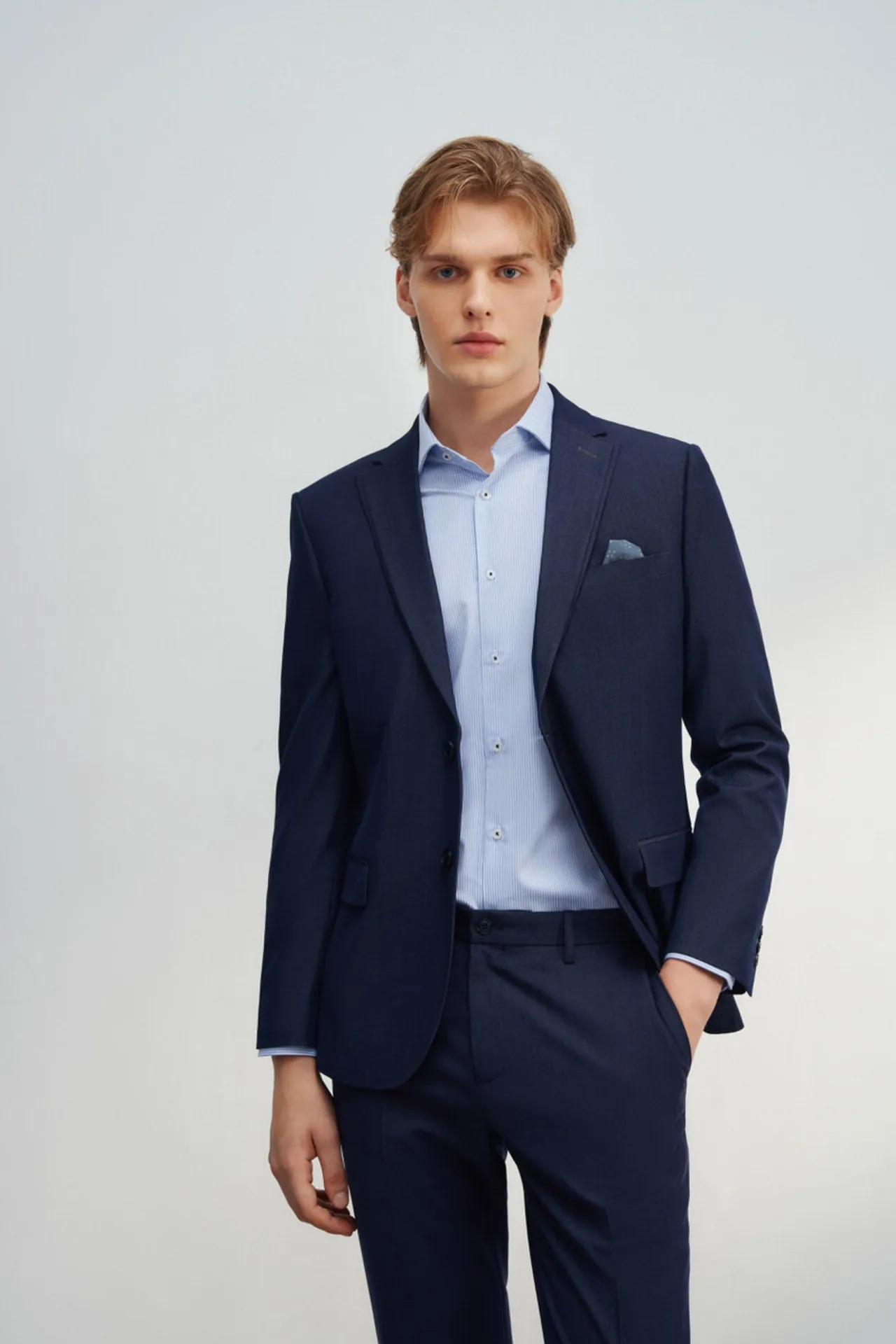 Non-Iron Silky Touch Stretch Smart Fit Stripe Shirt