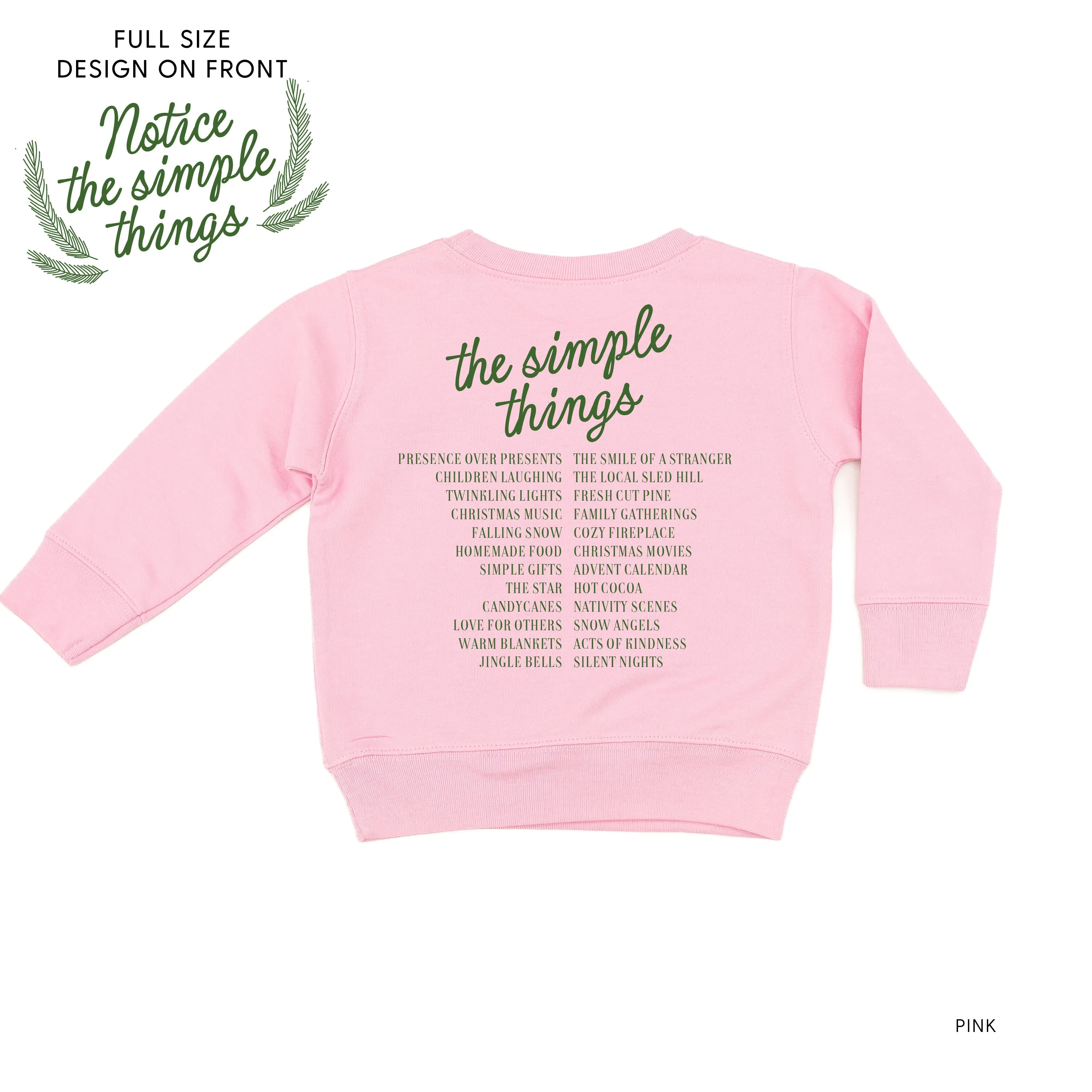 Notice The Simple Things - Simple Things List (f&b) - Child Sweater