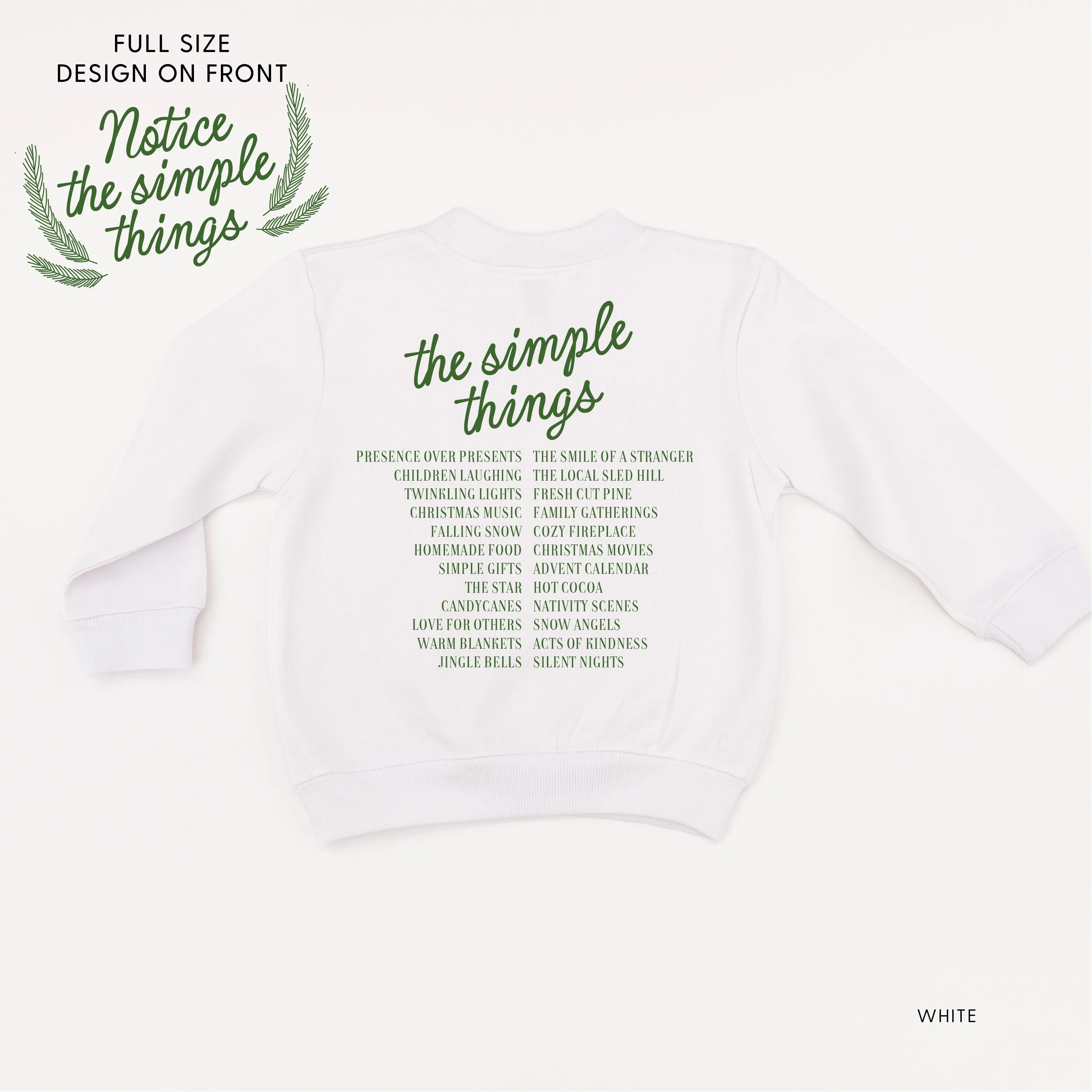 Notice The Simple Things - Simple Things List (f&b) - Child Sweater