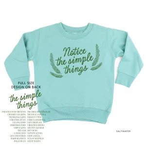 Notice The Simple Things - Simple Things List (f&b) - Child Sweater