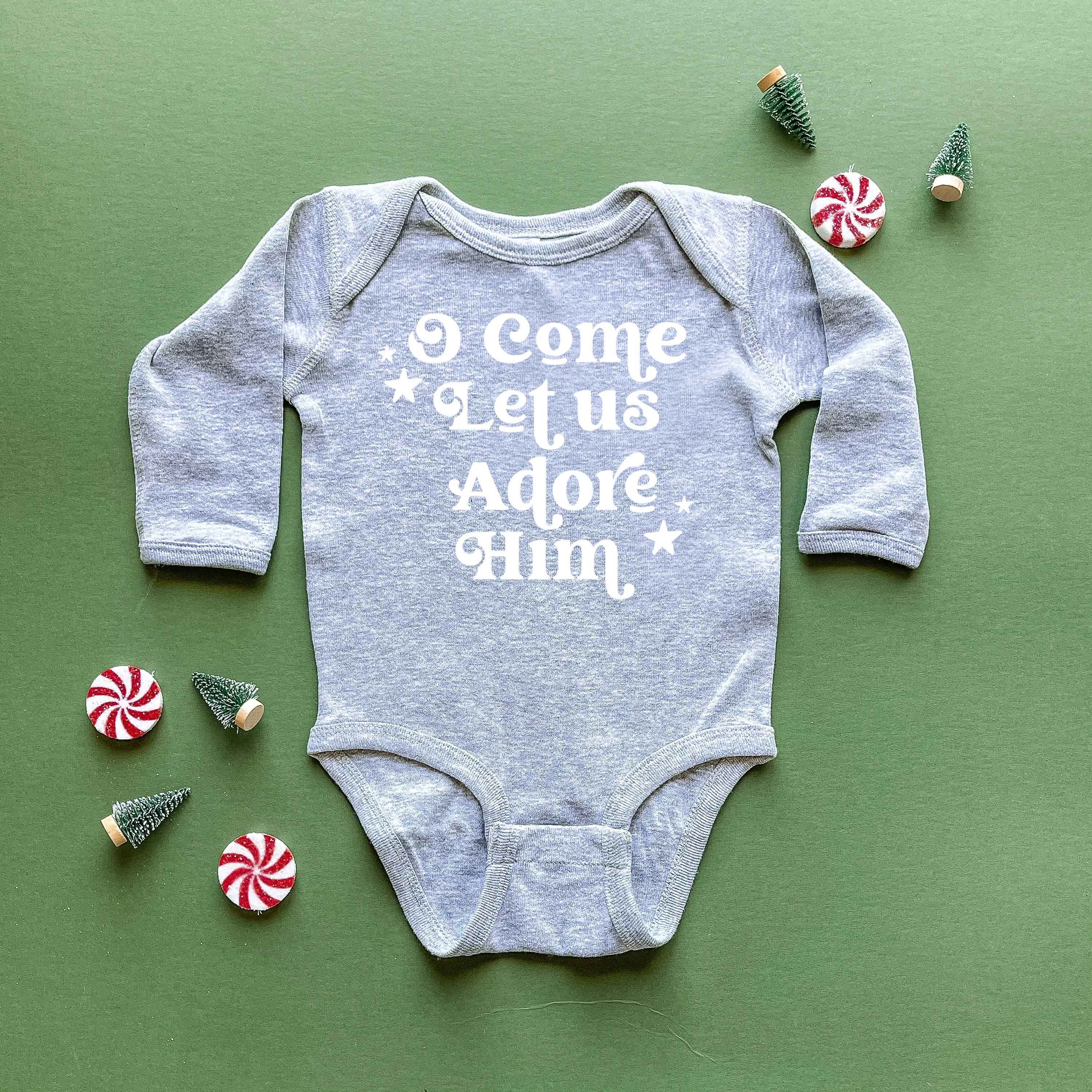 O Come Let Us Adore Him - Child LONG SLEEVE Tee