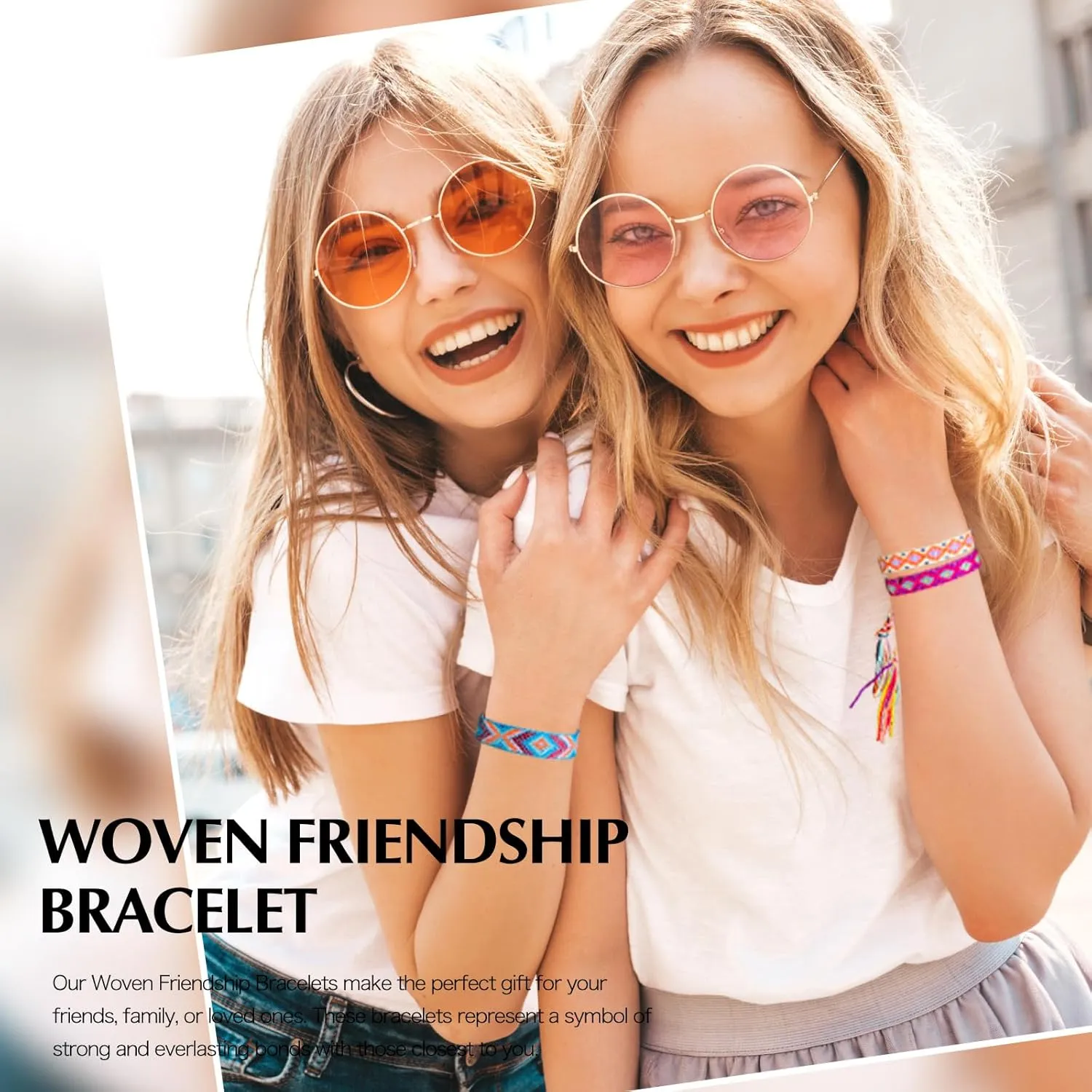 Pack of 12Pcs Colorful Braided Ankle Bracelet for Best Friend,Women,Girls,Teens Boho Surfer Beach Party Woven Friendship Bracelet Kit String - Adjustable Stretchy Wave Anklets Set (Cute Style 12pcs)