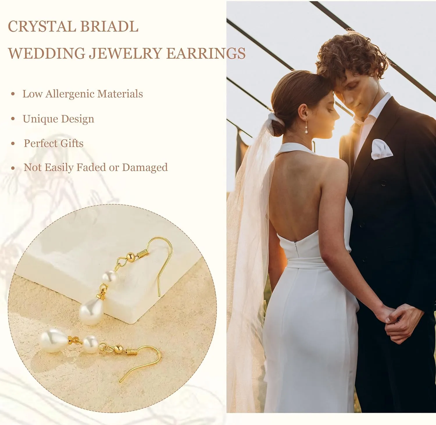 Pearl Earrings for Women Wedding Earrings Rhinestone Pearl Dangle Drop Earrings Bridesmaid Earrings Trendy Pearl Jewelry Gift Wedding Bride Jewelry Accessories for Women