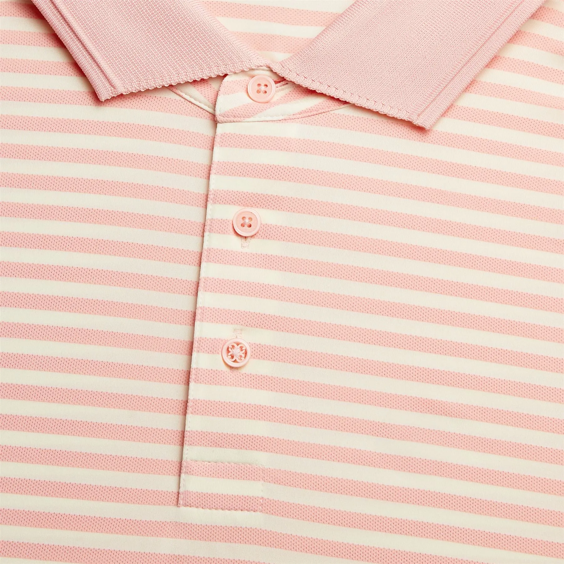 Perforated Stripe Tech Jersey Polo Amour - AW24