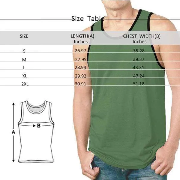 Personalized Mens Tank Tops Custom Girlfriend Face Kiss Tank Tee Men's All Over Print Tank Top